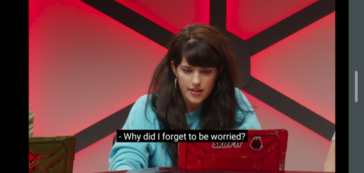 A picture of Emily Axford saying, "Why did I forget to be worried?"